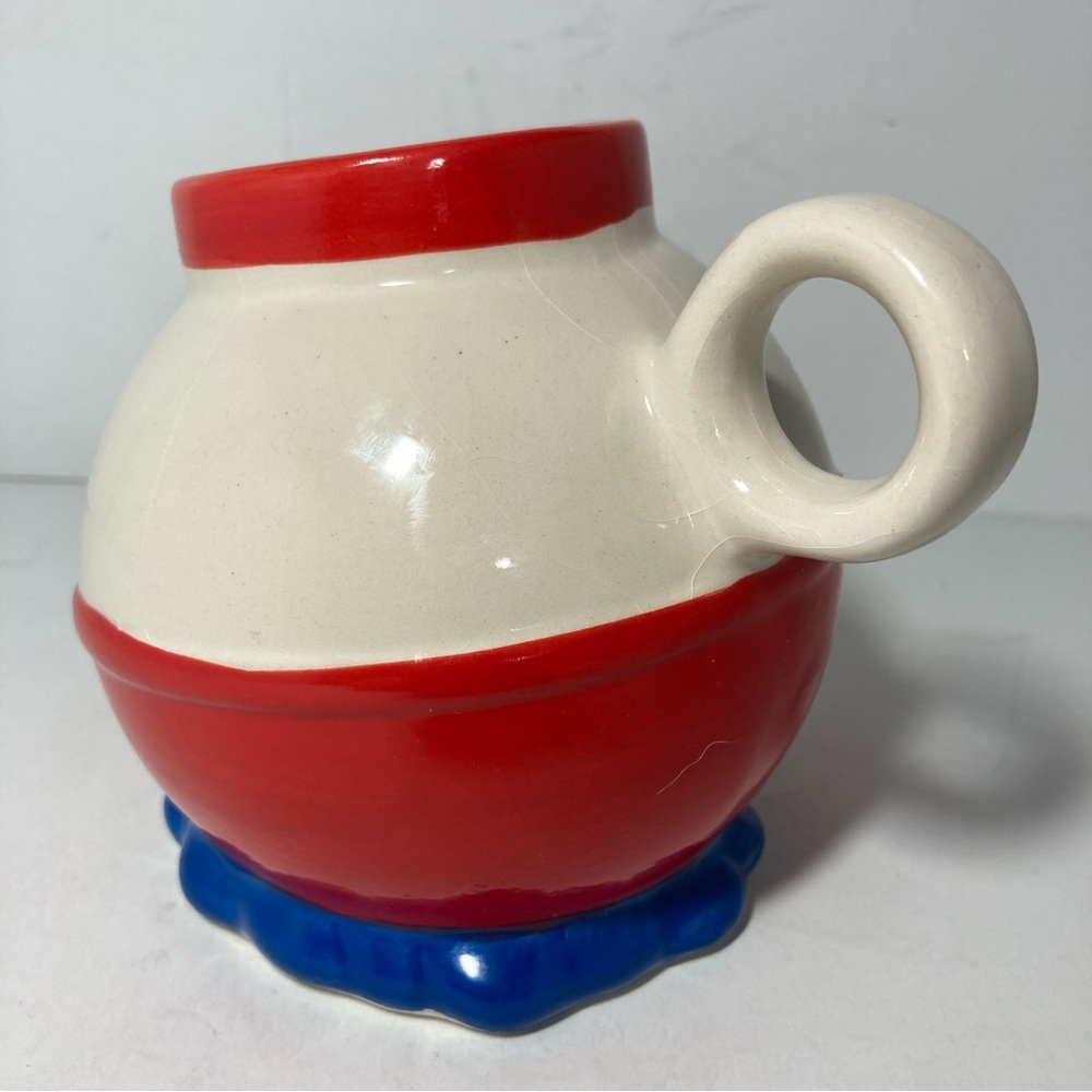 Fishing Bobber Gone Fishin'  Red White Ceramic Coffee Cup Mug by Big Mouth 16 oz - Picture 4 of 11